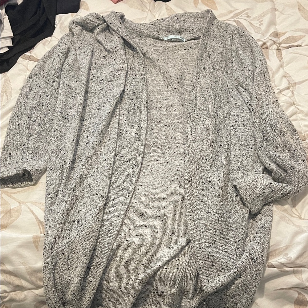 Maurices Gray Open-Front Cardigan